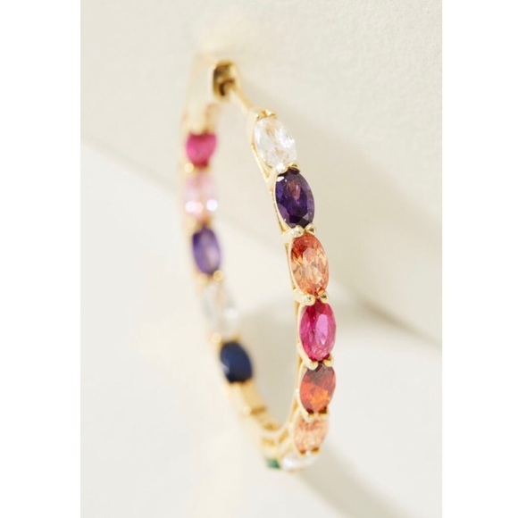 Anthropologie Serefina Iris Hoop Earrings NWT - Picture 2 of 11